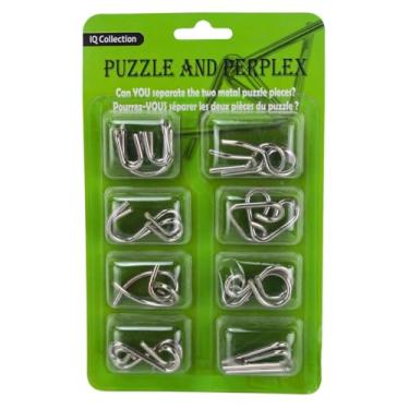 Imagem de Quebra-Cabeça Enigma Puzzle de Metal, Quebra Cabeça de ferro, 3D Puzzle and Perplex Com 8 Peças