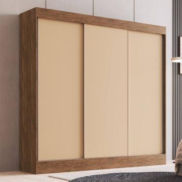 Imagem de Guarda Roupa Casal 3 Portas de Correr 100 MDF Michigan Doripel