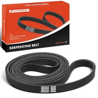 Imagem de A-Premium Correia de transmissão serpentina do motor compatível com Chevrolet Silverado 2500 HD, Silverado 3500 HD e GMC Sierra 2500 HD, Sierra 3500 HD, 2017 2018 2019, 6,6L