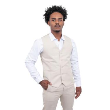 Imagem de Colete Social Slim Original Alcapone Qualidade Premium, Bege, GG