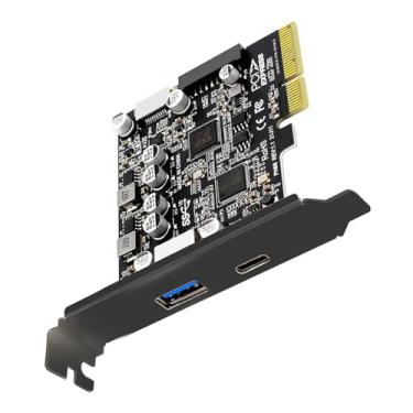 Imagem de NFHK Adaptador 10Gbps Tipo-E USB 3.1 tomada frontal e USB3.0 19 pinos/20 pinos e tipo-A USB-C para PCI-E Express Card Adapter ASM3142 VL822