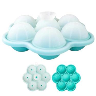 Imagem de Forma de Gelo Esfera Bandeja Silicone Drink Bebida Coquetel Cha Gelado