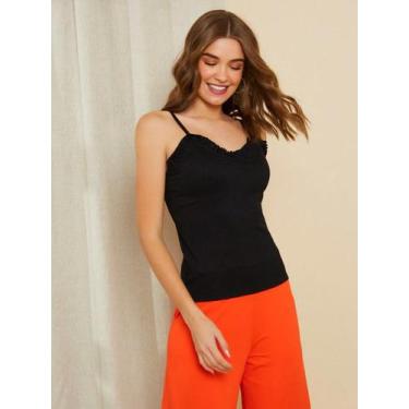 Imagem de modas regata canelada - NoBrand, Preto, P