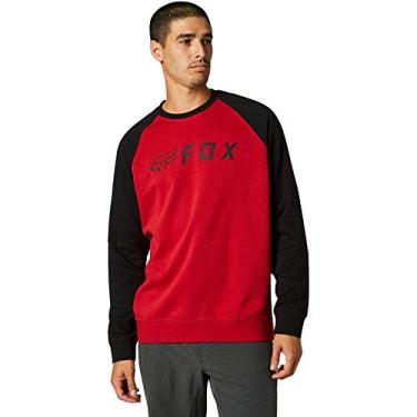 Imagem de Moletom Fox Apex Crew Preto/Vermelho GG/XL