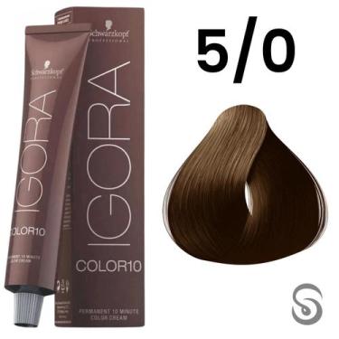 Imagem de Schwarzkopf Igora Color10 Coloração 10 5/0 Castanho Claro 60ml, UNICA