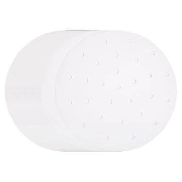 Imagem de HARFINGTON 200 peças de forros de fritadeira a ar, forros redondos de bambu com furos, folhas de papel pergaminho perfurado antiaderente, papel vaporizador descartável para fritadeiras a ar, cesta a