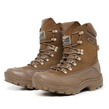 Imagem de Bota Coturno Militar Tiger Pró, Couro Resistente, Design Tático, Solado Robusto para Uso Militar (Coyote, BR, Adulto, Numérico, 45)