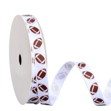 Imagem de YAMA Fita de futebol, 10 metros, fita esportiva de gorgorão para artesanato, laços de cabelo, embrulho de presente, decoração de festa de equipe