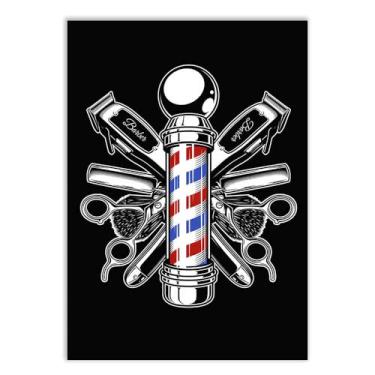 Imagem de Placa Decorativa Barbearia Vintage Poste E Acessórios Decoração Quarto Sala