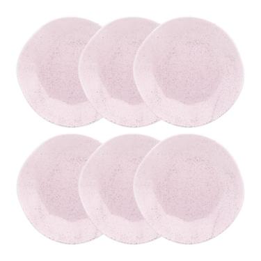 Imagem de Conjunto 6 Pratos Raso 27,5 Cm Ryo Pink Sand Porcelana Oxford