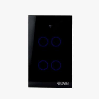 Imagem de Interruptor Inteligente Smart Touch 4 Botões Comando por Voz Haiz HZ-W