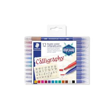 Imagem de Caneta Ponta Dupla, Staedtler, Calligraphy Duo, 3005 TB12 02, 12 Cores