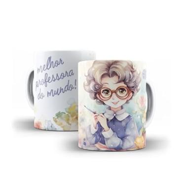 Imagem de Caneca branca dia dos professores floral (14099)