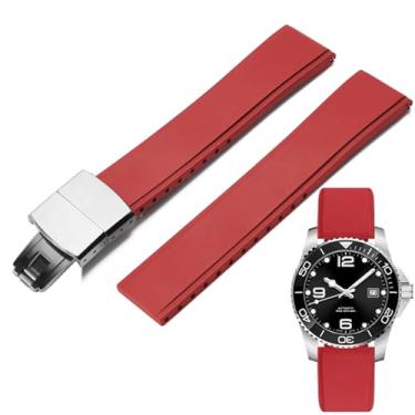 Imagem de Niziruoup Pulseiras de relógio FKM Rubber Watch Strap Deployant Clasp ajustável CTS Fluororubber 19 mm, 20 mm, 21 mm, 22 mm, liberação rápida, macia, durável, pulseira de substituição universal de
