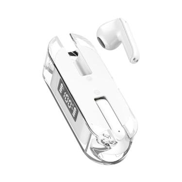 Imagem de CIADAZ Fone de ouvido BT sem fio transparente semi-intra-auricular de baixa potência TM50 rosa