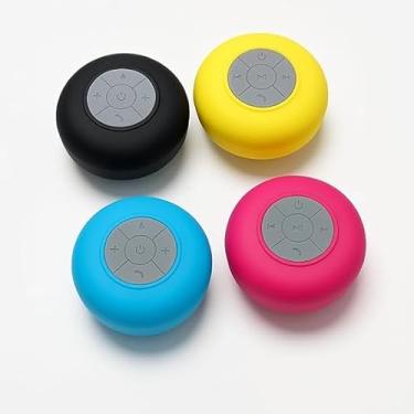 Imagem de Caixa de Som 5w Resistente a Água, Com Ventosa, Ideal Para Banheiros e Piscinas (Amarelo)