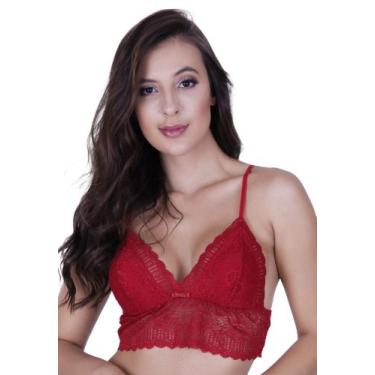 Imagem de Sutiã sem Bojo sem Aro Renda Cropped Alça Fina - c1 SUTIÃ ISIS - BY TI