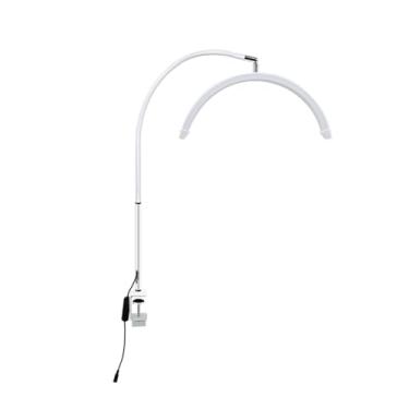 Imagem de Asixxsix Meia Luz da Lua Com Grampo, Lâmpada de Mesa de Pregos de 20w de 20 Polegadas Com Mangueira Rotativa de 360 ​​°, 3000k a 6500k Abajur de Manicure Em Prejudicável para (Plugue nos EUA)