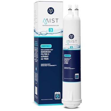 Imagem de Mist Filtro de água de substituição EDR3RXD1 para filtro Everydrop® 3, compatível com 4396841, 4396710, Kenmore® 46-9083, 46-9030, filtro de água de geladeira (pacote com 1)