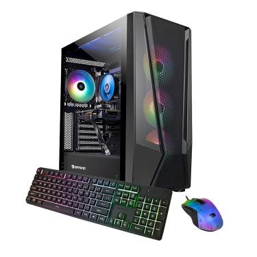 Imagem de iBUYPOWER - TraceMesh Gaming Desktop - Intel Core i3-13100F - NVIDIA GeForce RTX 3050 8GB - 16GB DDR5 RAM - 500GB NVMe SSD - Preto-TRACEMESHI3N3501