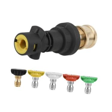 Imagem de IEUDNS Adaptador de lavadora de alta pressão, peça de reposição fêmea, encaixe de lavadora de alta pressão para gramado, pátio, lavagem de carros, irrigação, Conjunto de 5 Bicos