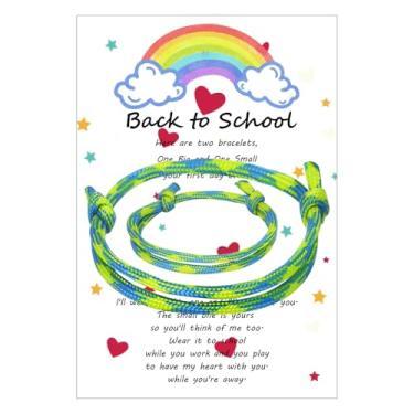 Imagem de MEMFALL Pulseira First Day of School Gifts Back to School Gifts Mommy and Me Gifts First Day of School Gifts, ADJUSTABLE, Liga metálica, Sem Pedra Preciosa