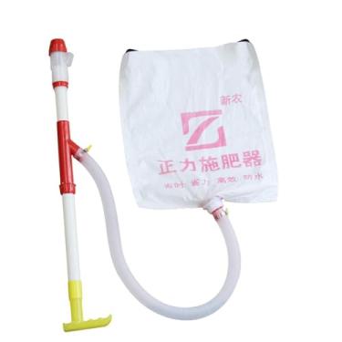 Imagem de Fenteer Distribuidor de fertilizantes manual tipo mochila, dispensador de fertilizantes portátil, economizador de trabalho, aplicação de esterco para gramados, Tubo de Pvc Simples