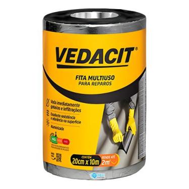 Imagem de Fita Vedatudo 20cmx10m Vedacit Para Telhado E Laje Imperméavel