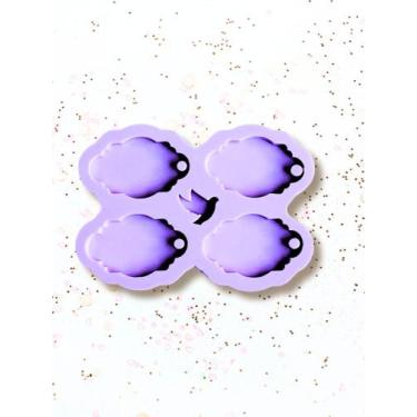 Imagem de R708 Molde de silicone chaveiro Tags resina decorar - Confeitaria dos 