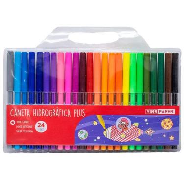 Imagem de Canetas hidrográficas Hidrocor 24 cores - YINS BRASIL