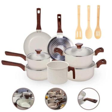 Imagem de Jogo de Panelas Premium 10 Peças 2mm Completo Revestimento Cerâmico An