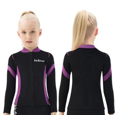 Imagem de Intbost Roupa de mergulho infantil para meninos, jaqueta de 2 mm para manter aquecido em água fria roupa molhada T4 3T mergulho mergulho com snorkel natação remo embarque caiaque