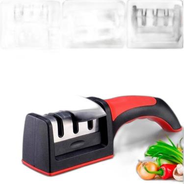 Imagem de Afiador De Facas Portatil Amolador 3 In 1 Cozinha