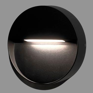 Imagem de Kawell Arandela de parede LED moderna de 6 W redonda à prova d'água lâmpada de parede LED de alumínio com fio para interior para varanda pátio corredor escada, 6000 K