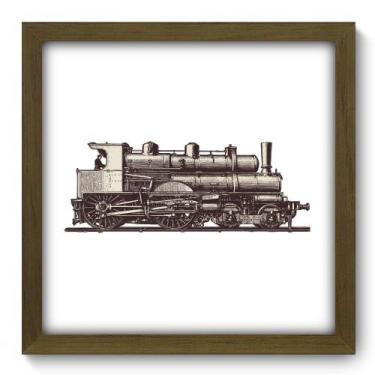 Imagem de Quadro Decorativo - Locomotiva Vintage - 33cm x 33cm - 126qdvm - Allod