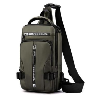 Imagem de Mochila Sling Bag Hebetag Nylon Casual para homens, verde militar