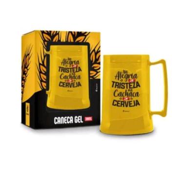 Imagem de Caneca Gel Na Alegria Na Tristeza Na Cachaca Na Cerveja - Brasfoot