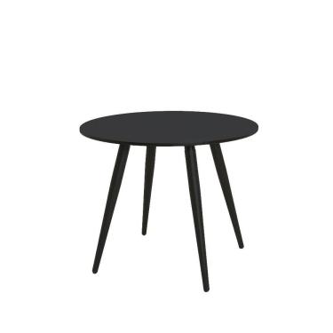 Imagem de Mesa de Jantar Redonda para 4 Lugares Ollie 90 cm - Preto