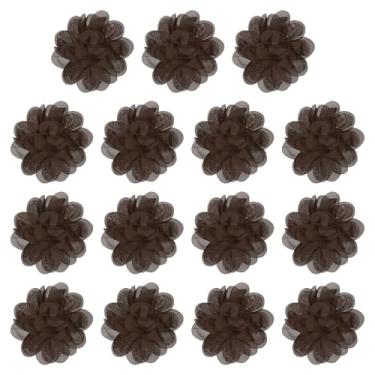 Imagem de YELARXI Flores de chiffon, apliques de tecido de costura, apliques de flores de chiffon - adequado para (mulheres/artesanato faça você mesmo/tiaras/acessórios de cabelo/casamento/festa/corsage) 10 cm