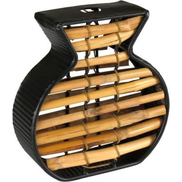 Imagem de VASO DECORATIVO ENFEITE CASA CONCEITO HOME&CO METAL E FIBRA 16x15x5cm 