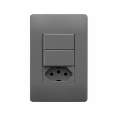 Imagem de Conjunto 2 Interruptores Simples E 1 Tomada 2P+T 20A/250V Habitat Onix - FAME