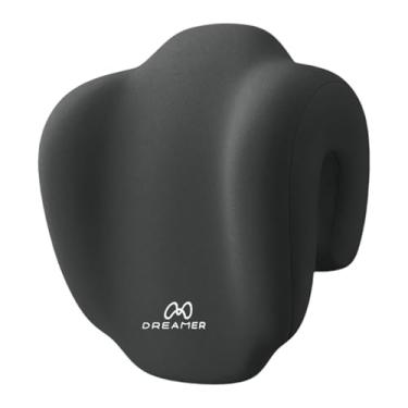 Imagem de Kokiya Almofada para dormir na mesa, espuma viscoelástica, multiuso, confortável para cadeira de trabalho, almofada para pescoço, suporte para pescoço, Preto