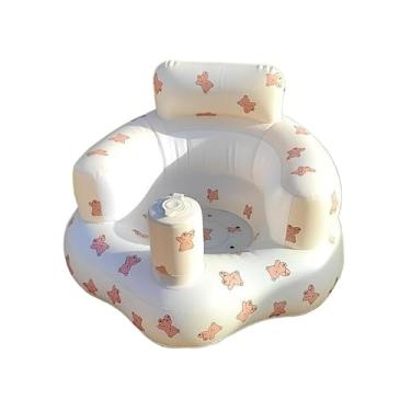 Imagem de Sofá inflável automático para crianças assento infantil (55 * 52 * 40cm,Urso)