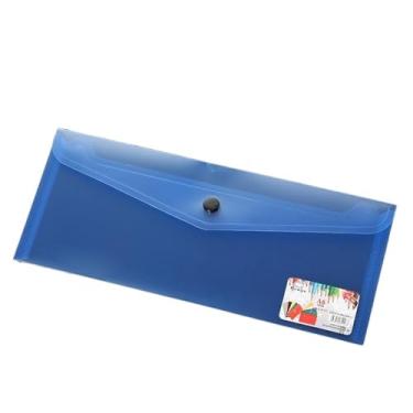 Imagem de Pastas de arquivo 25,5 * 13 cm bolsa de armazenamento envelope de papelaria bolsa de plástico para documentos com encaixe pastas de arquivo fosco transparente material de escritório jaqueta de arquivo