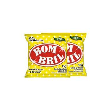 Imagem de Kit c/ 2 Pack Bombril Esponja de Aço - 6 Unidades Cada 45g