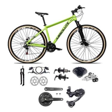 Imagem de Bicicleta Aro 29 Absolute Nero 5 Câmbios Shimano Deore/altus 27v Freio A Oléo Garfo C/trava Pneu C/faixa -verde Tam.15