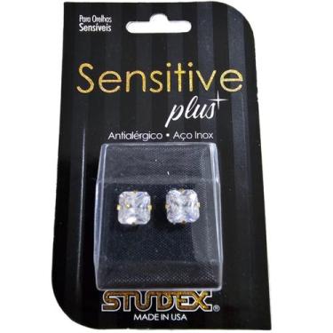 Imagem de Brinco Studex Sensitive Plus Adulto Par, Gp tiffany 8x8mm princess cut