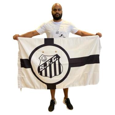 Imagem de Bandeira Santos Oficial Licenciada 1 Face 71 X1,28 - JC bandeiras, Bra