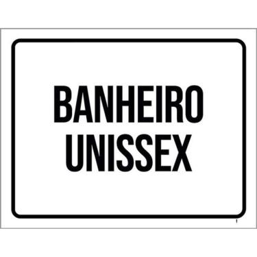 Imagem de Kit 3 Placas Sinalização - Banheiro Unissex Setor