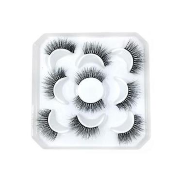 Imagem de Cílios postiços cílios russos cílios naturais de vison falso fino e 11